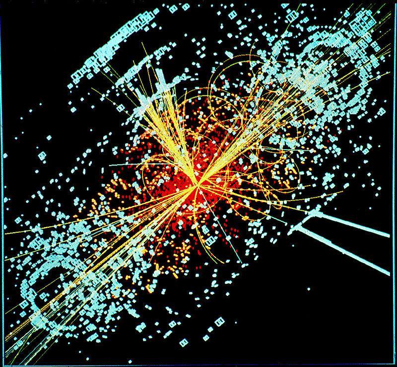 Higgs bozonuna ait bir işaret olduğu tahmin edilen ve proton - proton çarpışması sonucu ortaya çıkan verilerle hazırlanan