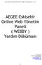 AEGEE-Eskişehir Online Web Yönetim Paneli ( WEBBY ) Yardım Dökümanı